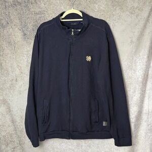 Vesi Sportswear Notre Dame Fighting Irish Zip Up Sweater Men's XXL Navy Gold ND